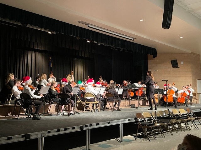 orchestra playing