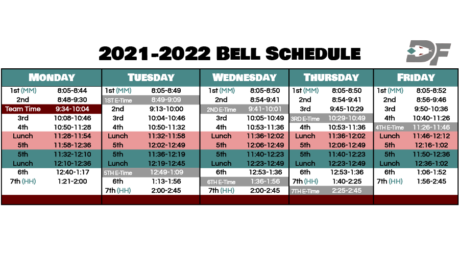 Weekly Bell Schedule