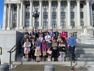 students at the state capitol