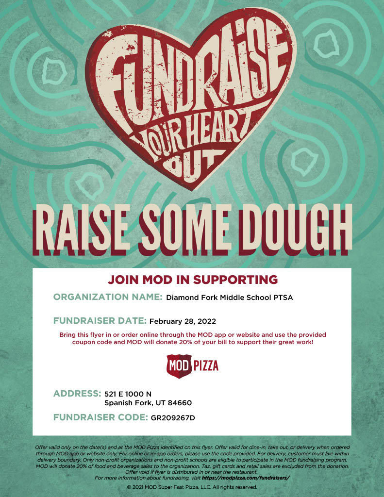 Flyer for Mod Pizza