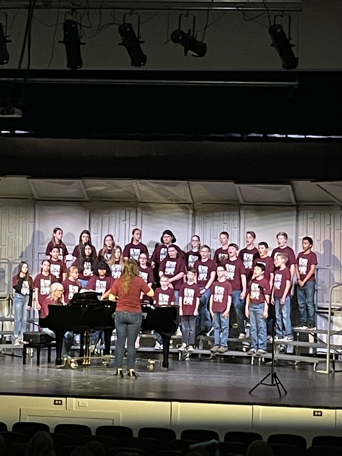 students singing in choir
