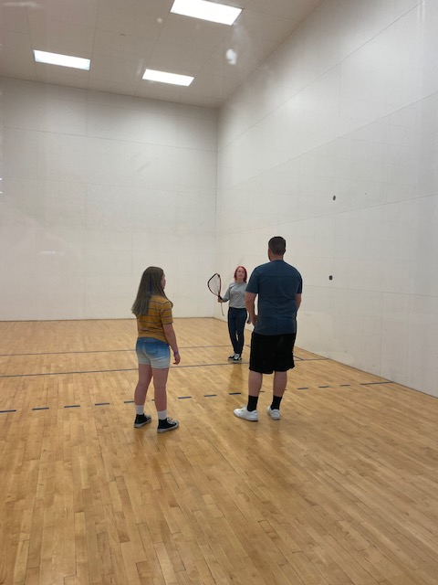 Students playing at the rec center