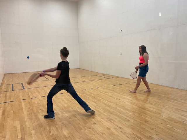 Students playing at the rec center