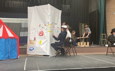 students in a skit