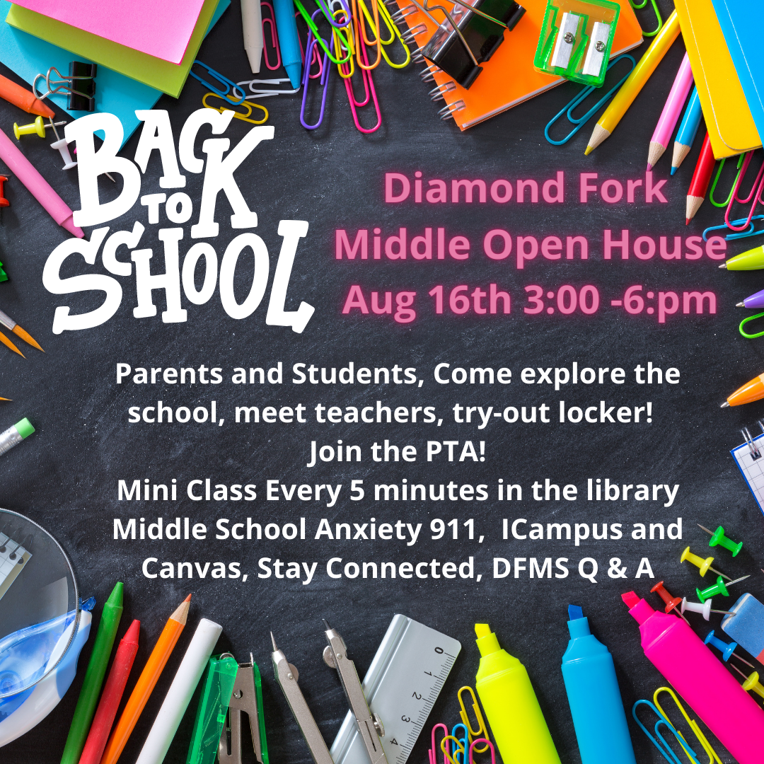 back to school open house poster