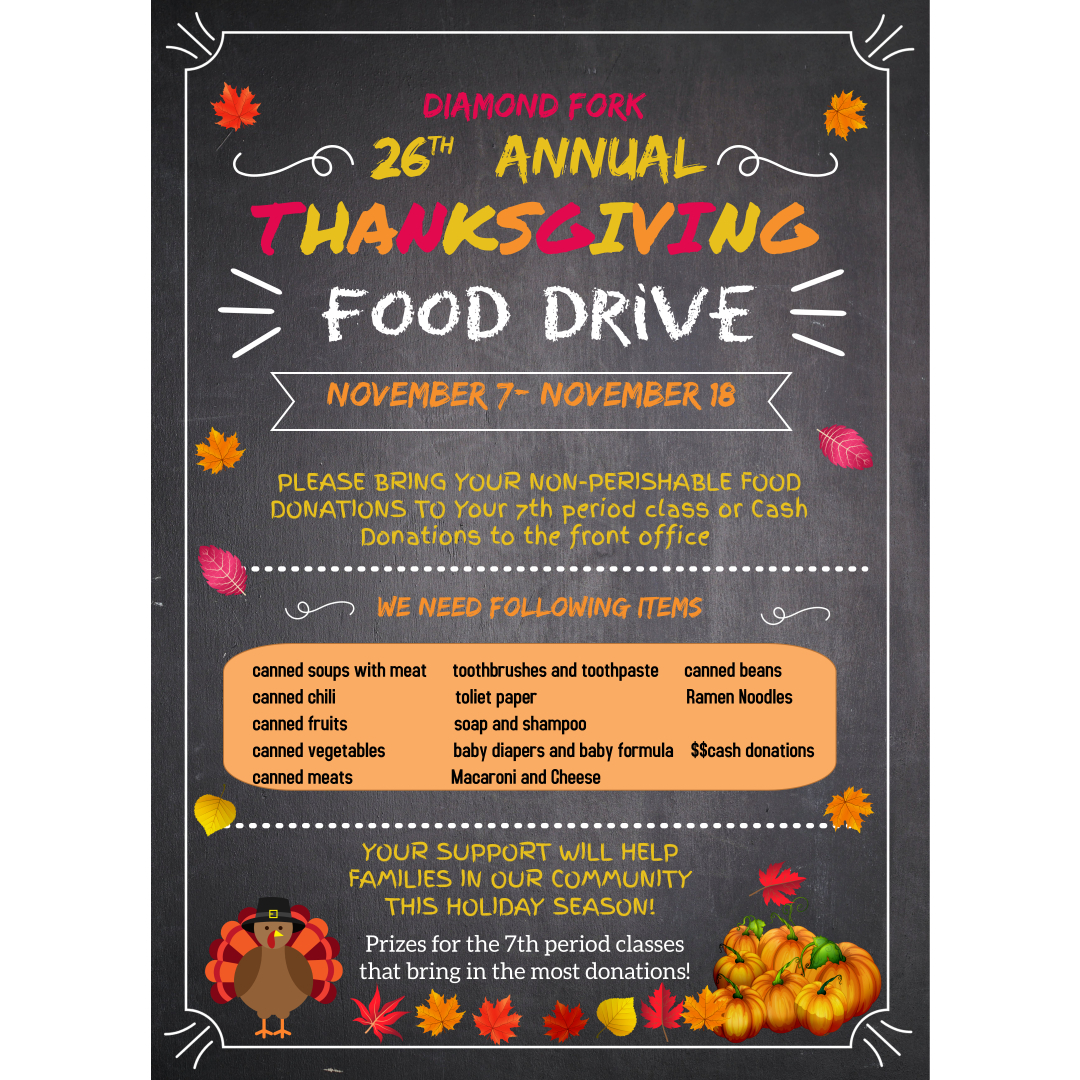 Poster advertising food drive