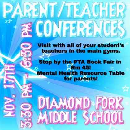 Poster advertising parent teacher conferences