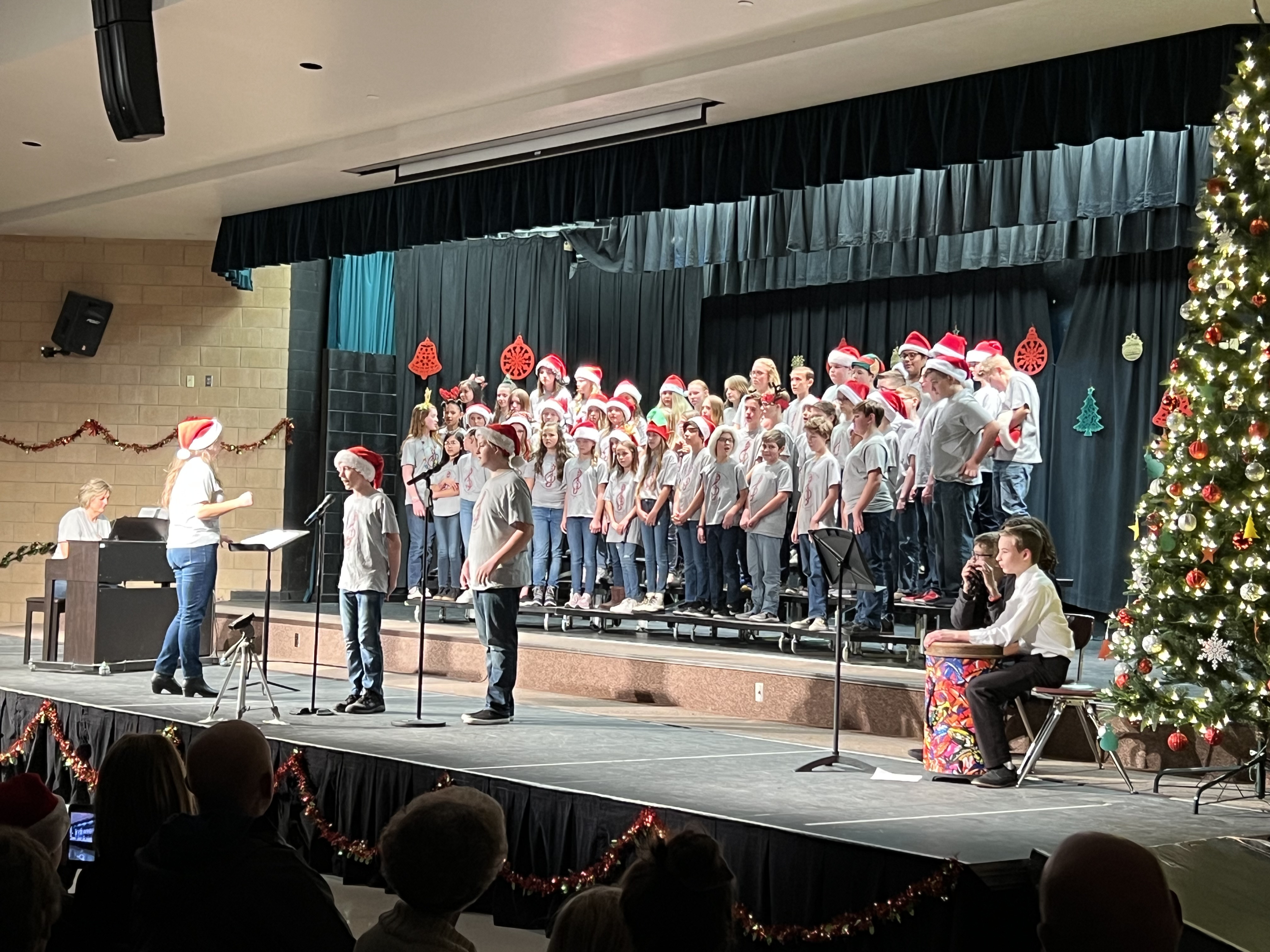 Choirs performing Christmas music
