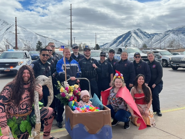 Spanish Fork Police officers with our wish child. Izabella