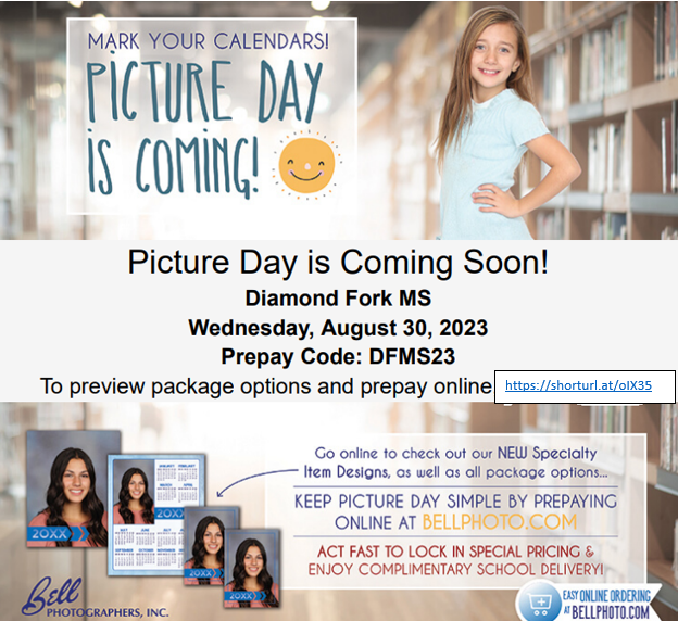 Picture Day Flyer Wed, Aug 30th